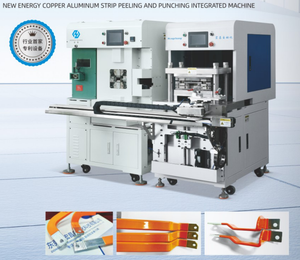 Machine de dénudage automatique de barres de cuivre et d'aluminium contrôlée par PLC, avec moteur manuel et roulement, 380V, en acier inoxydable, pour l'industrie alimentaire et des boissons - Product Image 1
