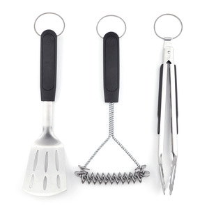 ชุดเครื่องมือย่างสแตนเลส 3 ชิ้น ตะหลิว คีม แปรง ชุดทำอาหารบาร์บีคิวกลางแจ้ง - Product Image 1