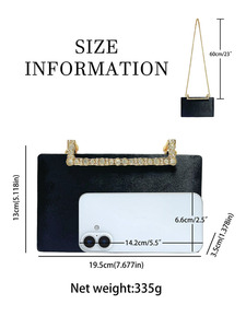 New Women's Evening Velvet Hand <b>Bag</b> Trapeze Shape European-American Retro Style Diamond-encrusted <b>Small</b> Capacity Closure Tanjing - Product Image 5