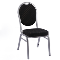 Dossier ovale En Aluminium À Manger Chaise Empilable Chaise De Banquet