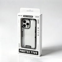 Boîte d'emballage en carton transparente portable pour téléphone portable, vente en gros, pour 18 Pro Max, électronique grand public