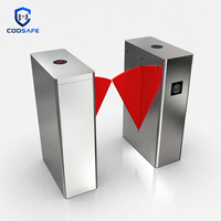 Barrière de contrôle d'accès CODSAFE : Portillon automatique à mécanisme de bascule, moteur anti-écrêtage, haute qualité, avec lecteur de carte RFID