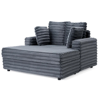 Sofá Cama Extraíble de Piel de Conejo Pinzhi Home Custom Click Clack, Sofá Cama Individual Convertible Moderno para Sala de Estar con Almacenamiento