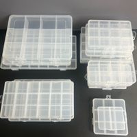 Boîte de rangement pliable transparente en PP avec séparateurs ajustables, multifonctionnelle pour pierres précieuses, artisanat, moulage et découpe
