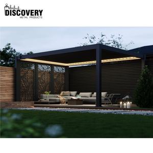 Pergola in alluminio con tetto retrattile e <span class=keywords><strong>staffe</strong></span> di montaggio <span class=keywords><strong>a</strong></span> parete <span class=keywords><strong>per</strong></span> balcone o terrazza bar - Product Image 6