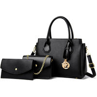 Nouvel arrivage de sacs à main en cuir pu solide pour femmes, ensemble de sacs à bandoulière de luxe pour femmes