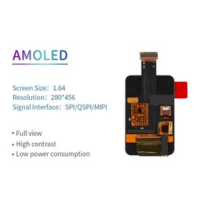 หน้าจอ AMOLED Oled ขนาด 1.64 นิ้ว ความละเอียด 240x536 SPIQSPIMIPI 350cd พร้อมชิปขับเคลื่อน SH8601 และชิปสัมผัส FT3168 - Product Image 2