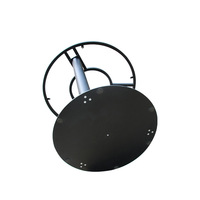 Base de table carrée ou ronde en acier brossé, style antique, en laiton, à quatre pieds, pour dessus en quartz, personnalisable en usine
