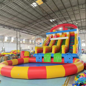 Tobogán Acuático Inflable con <span class=keywords><strong>Piscina</strong></span>, Tobogán Inflable Comercial para Niños, Tobogán Acuático Inflable - Product Image 1