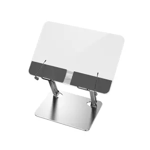 Precio de fábrica, mesa plegable, documento de aleación de aluminio, acrílico, soporte de libros, altura ajustable, soporte de lectura, oficina escolar - Product Image 1