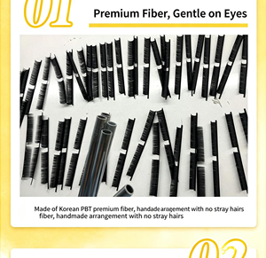 Extensions de cils personnalisées à double couche Easy Fan, extensions de cils en grappe noir mat, extensions de cils individuels plats DIY - Product Image 6