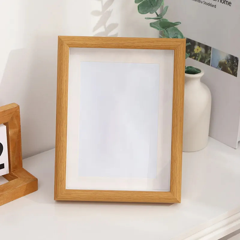 Venta al por mayor A4 desmontable en blanco DIY marco de madera para fotos
