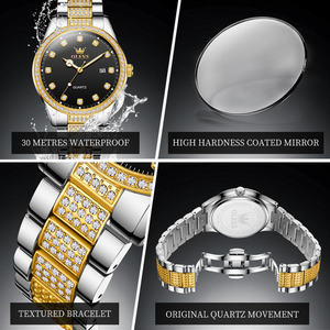   Montre calendrier personnalisée OEM 9905 avec logo pour homme, montre classique étanche en acier inoxydable, montre à quartz pour homme - Product Image 6