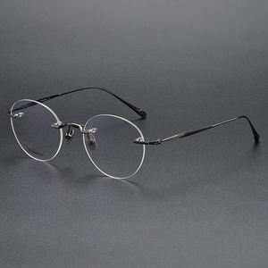 Lunettes de luxe sans monture vintage tendance Porte Lunette Sans Monture De Luxe Lunettes pour hommes en titane Lunettes de vue en ligne - Product Image 3