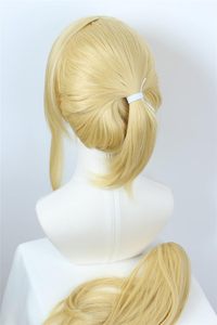 Linfairy Perruque blonde moderne pour femme, costume de cosplay + queue de cheval de 50 cm - Product Image 3