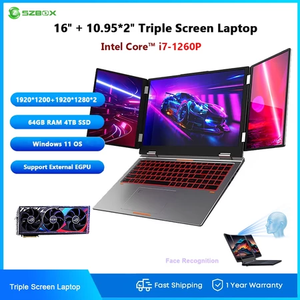 Extender per schermo portatile triplo portatile di fabbrica da 16 \ "10.5 \" 10.5 \ "monitor LCD Dual 1080P Intel I7 <span class=keywords><strong>Laptop</strong></span> di nuova generazione - Product Image 2