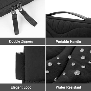 Quilted Side mở túi với xử lý & nhỏ Cáp dữ liệu trường hợp 360 bảo vệ máy tính xách tay tay áo Puffy Túi máy tính xách tay cho phụ nữ - Product Image 3