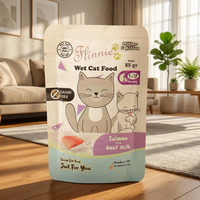Nourriture humide pour chats en sachet de 90g, qualité supérieure, ingrédients naturels, forte teneur en viande, sans OGM, sans céréales, écologique, hydratant