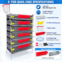 Nouvelle cage à cailles à 6 niveaux pour 300-360 oiseaux, en acier galvanisé à chaud, marque HAOKAI, facile à utiliser, garantie de 18 ans, prix d'usine en Chine