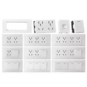 Panneau de prise et interrupteur Delixi série 118, blanc, installation encastrée, série 601, douze à vingt trous, alimentation murale 220V - Product Image 5