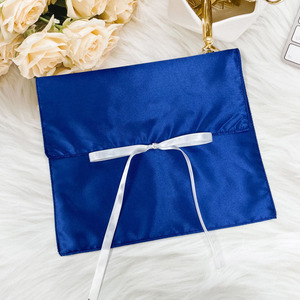 Sacs en satin imprimés avec logo personnalisé, type enveloppe, avec lien, pour extensions capillaires, perruques et vêtements, sacs de protection anti-poussière en soie - Product Image 6