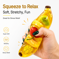 Jouet anti-stress souple et compressible en forme de banane Vaseline Simulation