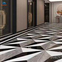 Nouvelle Carrelage en Porcelaine Effet Marbre Mat 2026 800x800mm Noir Blanc Gris Géométrique Moderne pour Couloir d'Hôtel Salle de Bain Hall