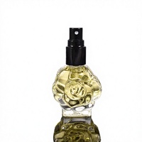 Botol Parfum Mini Portabel 10ml Pompa Semprot Matte Botol Semprot Tester Kecil Bentuk Mawar dengan Pilihan Transparan dan Multiwarna