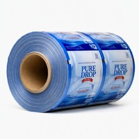 Film d'emballage alimentaire anti-poussière en LDPE, rouleau personnalisé avec logo, thermoscellable, pour sachets de boissons gazeuses et jus