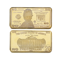 Tous les modèles de pièces de monnaie en dollars US personnalisées sont des lingots solides plaqués or en stock