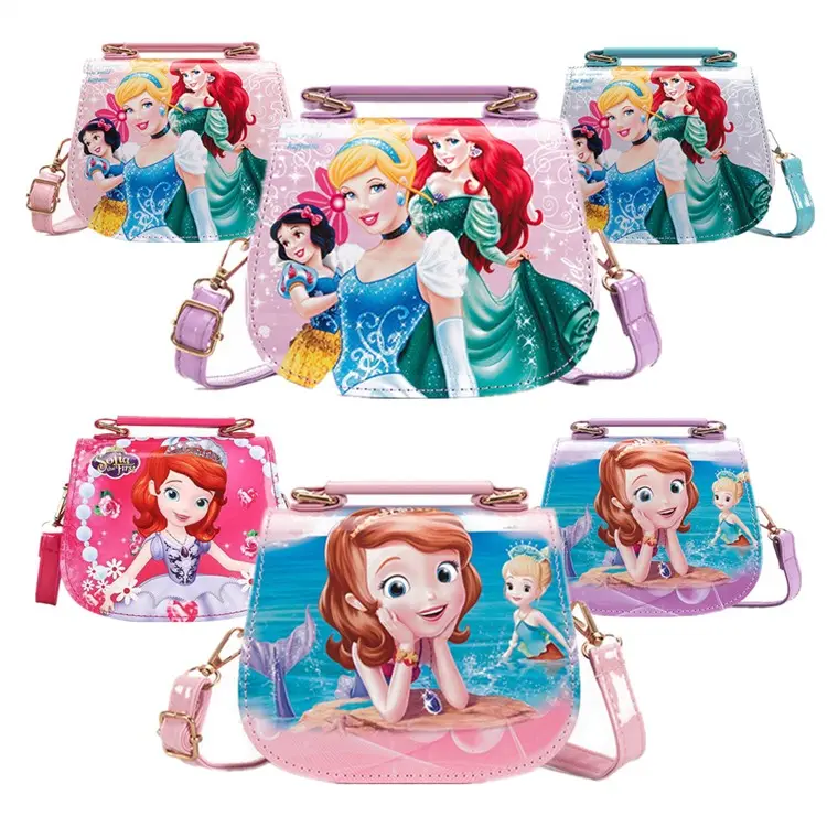 New Fashion Crossbody Bag Cute Princess Mini Handbag Kids Keys Coin Purse Animals Messenger Bag Children Girls Shoulder Bag