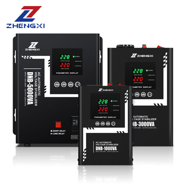 220V Wall Mounted ultra Thin Relay 3000W 5000W LED Automatic Voltage Stabilizer Voltage Regulator for Home TV Gas Bolier Fridge