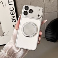Étui de téléphone magnétique à rabat avec texture litchi perforée à 360 degrés pour iPhone 18 Pro Max, iPhone 18 Pro et 17 Pro Max