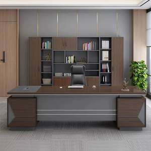 Conjunto de Escritorio Ejecutivo Moderno para CEO con Gabinete de Almacenamiento, Muebles de Oficina - Product Image 4