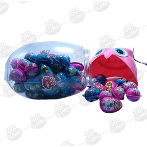 Vente en gros de biscuits croustillants miniatures fourrés au chocolat pour enfants, avec un jouet dessin animé garçon/fille, en forme de hibou mignon, en pot - Product Image 5