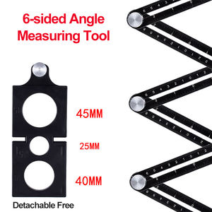 Dingyue OEM/ODM Verstellbares Sechsfach-Lineal aus Aluminium, Multi-Winkel-Messwerkzeug für Heimwerker und Industriebau - Product Image 2