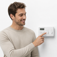 Pompe à chaleur Telin AC0044 24V, contrôleur de température et d'humidité, kits de ventilation, système HVAC, chauffage central, thermostat intelligent