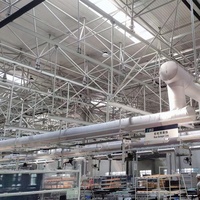 Conduits d'air en tissu flexible ignifuge pour atelier de fabrication