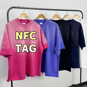 เสื้อยืดโอเวอร์ไซส์ คอตตอนเนื้อหนา พิมพ์ลายกราฟิก พร้อมแท็ก NFC สไตล์สตรีทแวร์ สำหรับผู้ชาย (แบบดรอปชิป) - Product Image 1