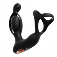 Plug anal en silicone, anneau vibrant, plug anal, 10 modes de vibration, masseur de prostate vibrant, vibrateur anal pour hommes