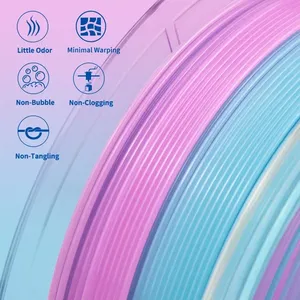 Silk PLA <strong>3D</strong> <strong>Printer</strong> <strong>Filament</strong> 1.75mm Triple Color Silk PLA <strong>Filament</strong> <strong>3D</strong> Printing <strong>Filament</strong> 250g 3 In1 Color Rose Red Sky Blue Green - Product Image 4