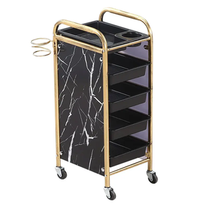 Detachable Modern Design Foldable Hair Salon <b>Trolley</b> with Gold Spa Tangle-Free Hair Universal Wheels Hairdresser Assistant - Product Image 3