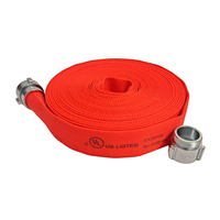 Enrouleur de tuyau d'incendie 1 2 3 pouces homologué FM, haute pression, flexible, durable, avec embout en caoutchouc, raccord rapide, recyclable, facile à utiliser