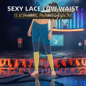 Pantalones de Fitness Transparentes de Cintura Media para Mujer, con Encaje, Delgados, Casuales, para Discoteca, Estilo Lolita - Product Image 2