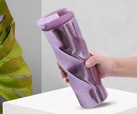 Thermos isotherme en acier inoxydable à double paroi de 500 ml, gobelet à café avec couvercle anti-fuite, isolation thermique chaude et froide