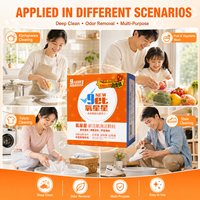 Vente en gros de savon en poudre à lessive de haute qualité 120g poudre de détergent pour tissu antibactérien de l'usine Guangdong utilisation de vêtements à haute mousse