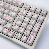 Teclas de cerámica personalizables de 115 teclas para juegos y ordenador Teclados de interruptor Cherry Gateron MX de gama alta en teclas blancas personalizadas