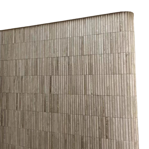 Tuiles de décoration murale extérieure en pierre flexible de style moderne 3D, travertin, colonne romaine, imperméables, ignifuges, design de modèle 3D - Product Image 4