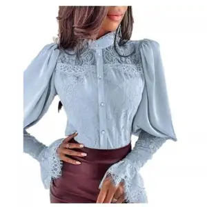 hot sale fashion Polyester Women Long Sleeve ladies clothing blouse slimming 456145