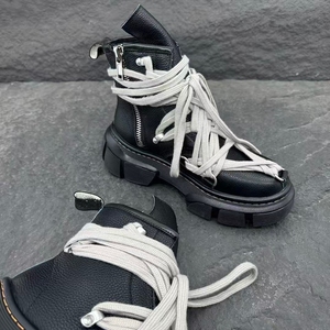 Botas cortas de caña alta, elegantes y cómodas, de cuero de alta calidad, aptas para hombres y mujeres, para uso casual y deportivo. - Product Image 4